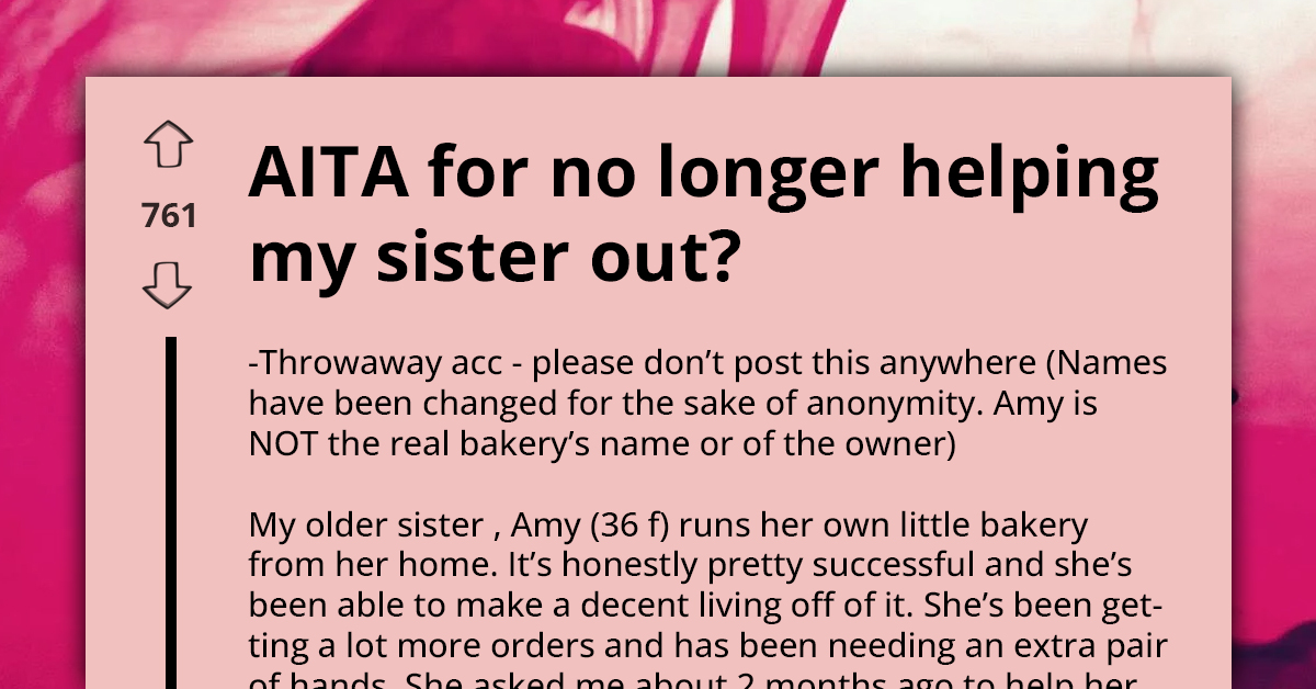 Helpful Redditor's Unpaid Assistance Leads to Unfair Blame in Sister's Business