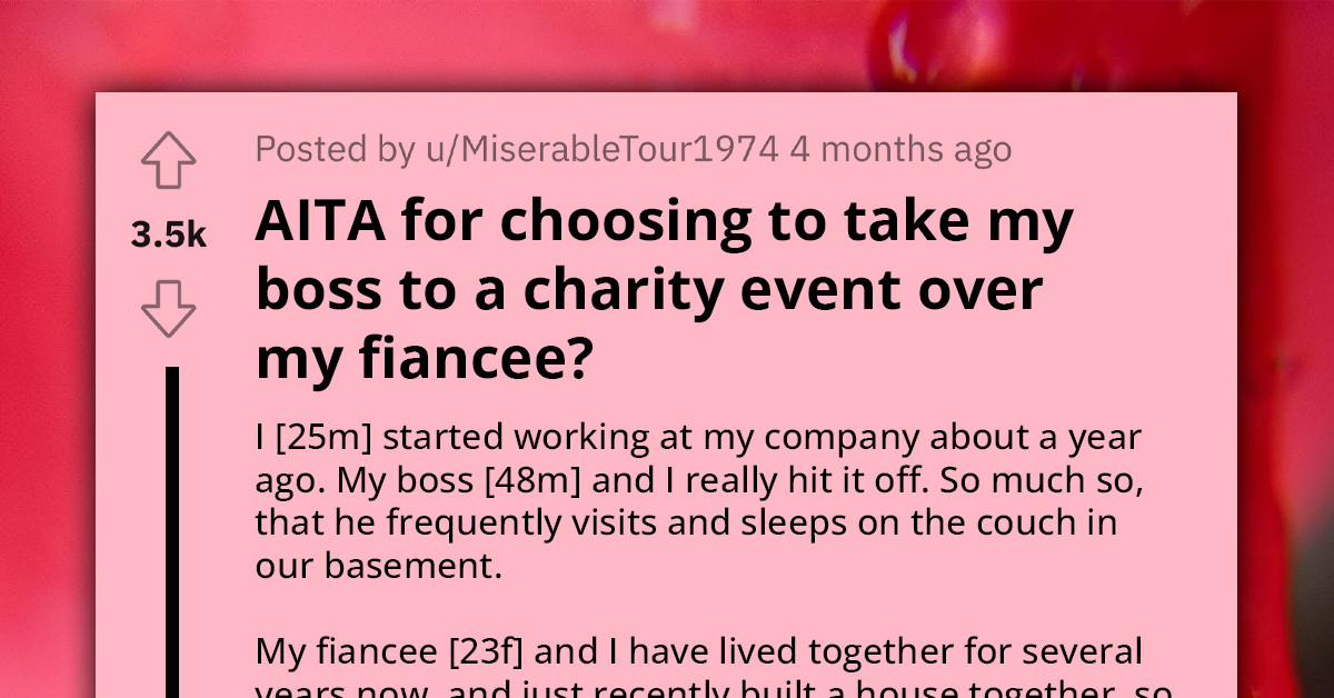 Redditor Faces Dilemma After Inviting Boss To Charity Event Instead Of Fiancée