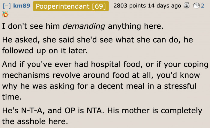 For this redditor, only the evil MIL is the a**hole here.