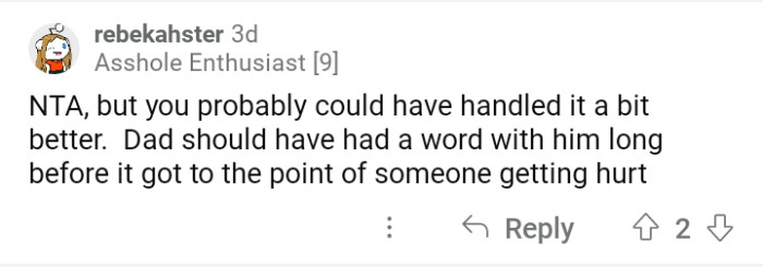 Could have been handled better.