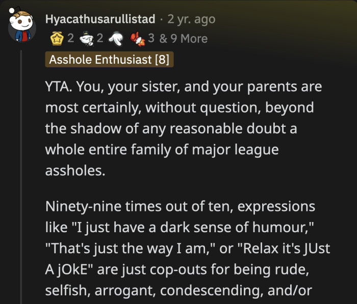 They're just behaving like bad people