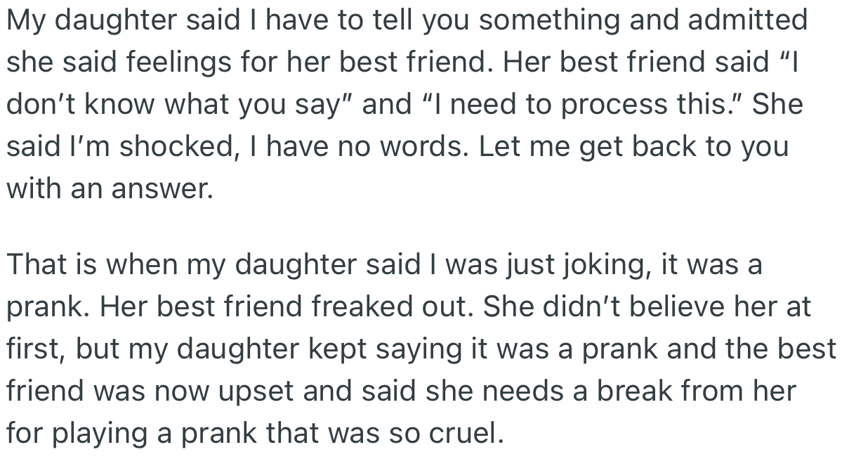 OP Went Through Their Daughter’s Phone and Saw the Prank She Played on Her Best Friend. In OP’s Opinion, It Was Cruel and Unnecessary