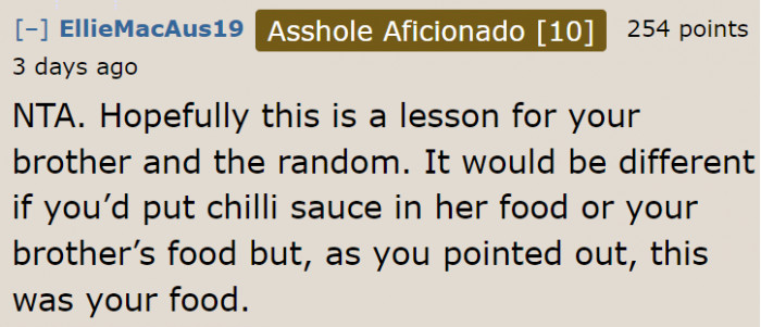 The brother needs to prepare food for his dates in advance.