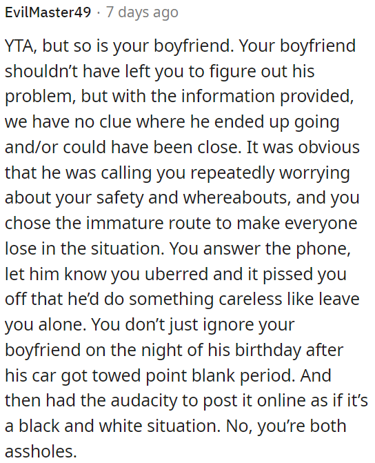 OP and her boyfriend are both in the wrong here.