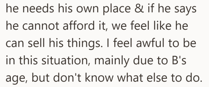 This is the crossroads. Compassion, age, and personal limits all collide here.