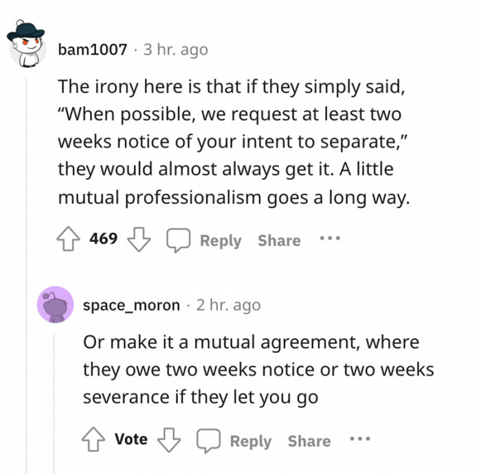 Instead of delivering a notice, a mutual contract or agreement would have been preferable