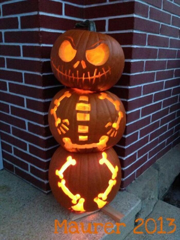 You need just three pumpkins to make this