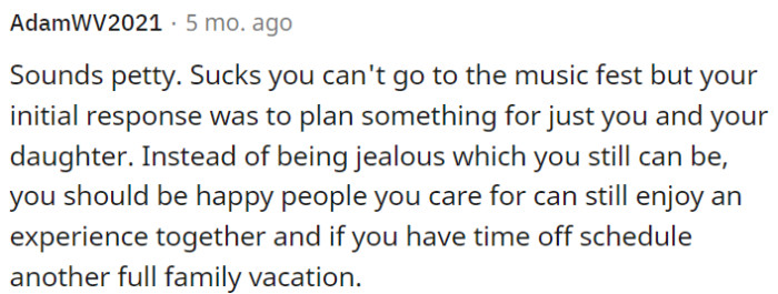 Rather than feeling jealous, it's better to appreciate that your loved ones can have a good time together.