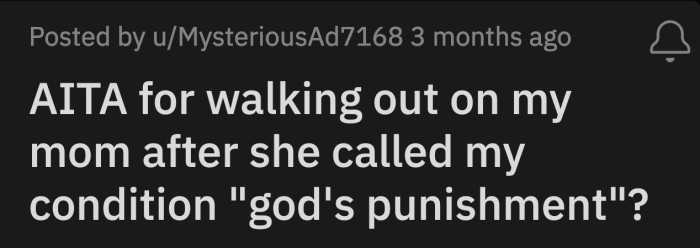 OP abruptly asked their partner to drive them home after calling their mom pathetic