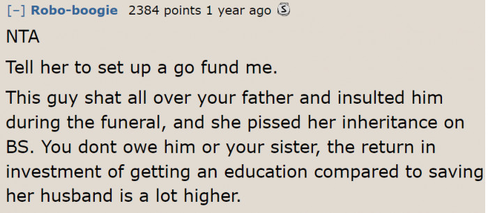 Go Fund Me is a good option for the older sister's husband.