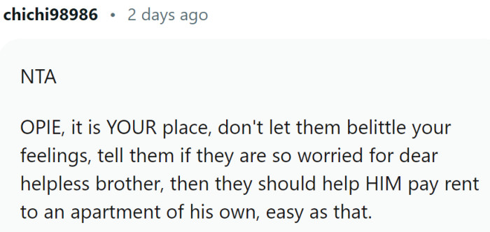 Parents should help him if they are so worried about him