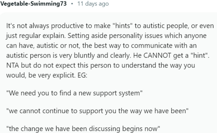 Be very explicit with this person