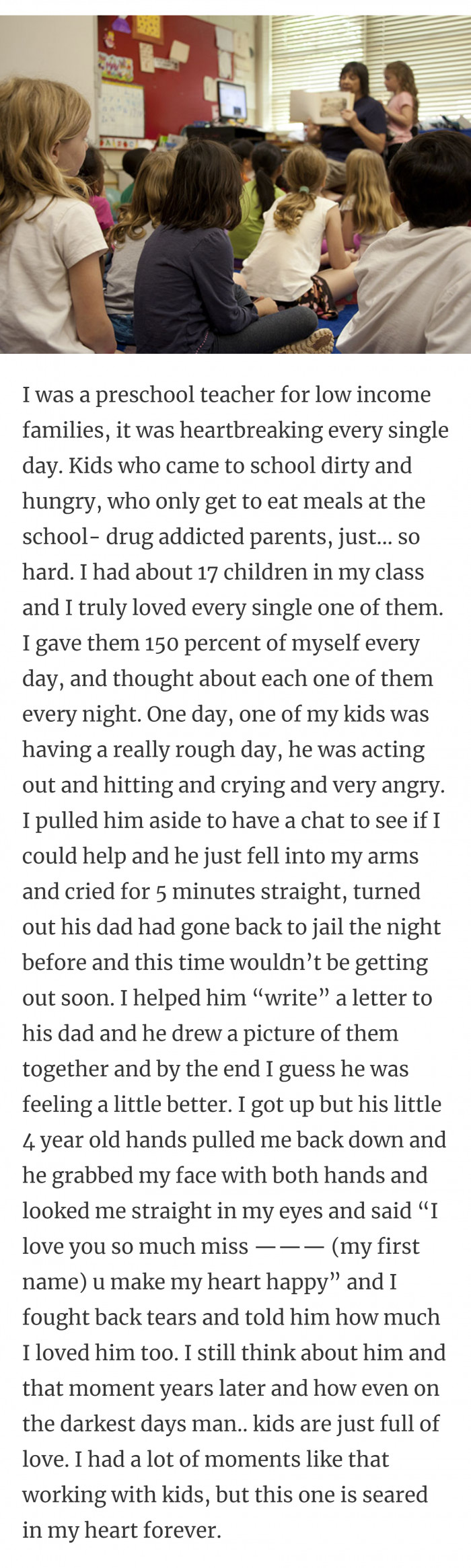 11. Being a teacher is a tough job but fulfilling.