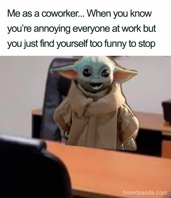 49. When you're the Grogu of workplace humor