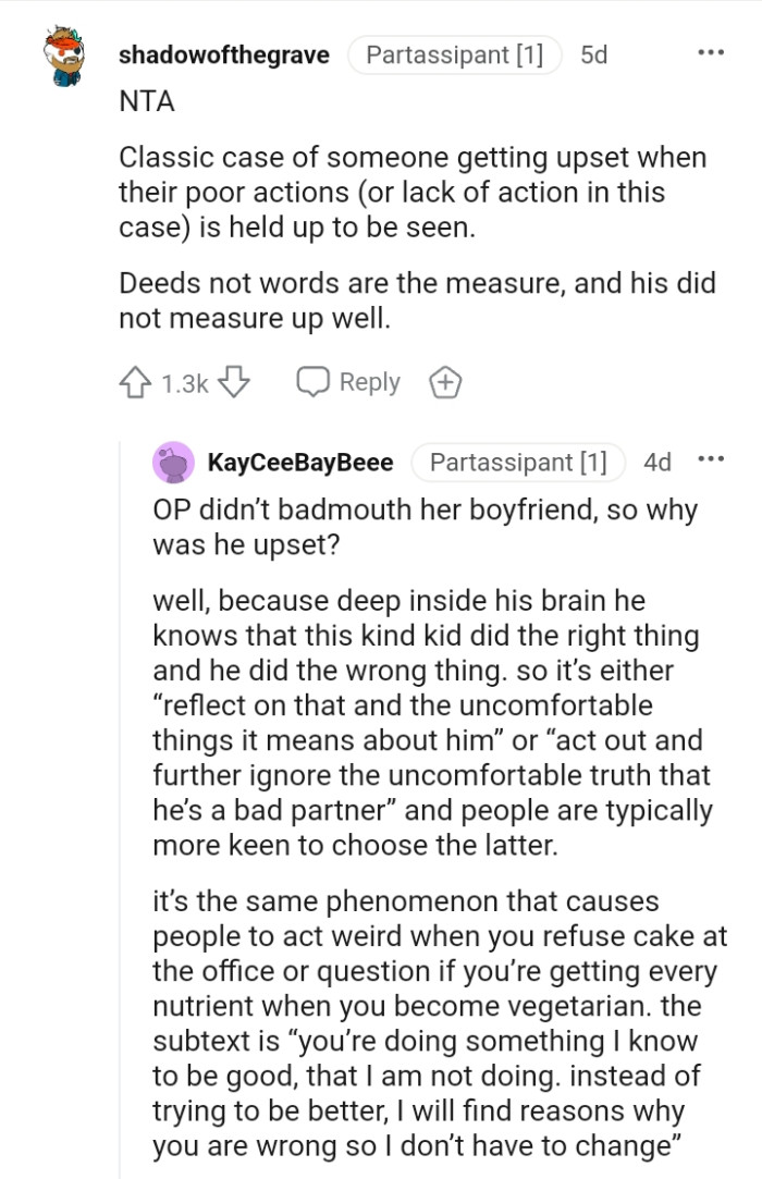 Deeds are the measure here, not words