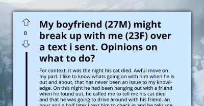 Lady Seeks Online Advice As She Risks Breakup After Sending Careless Text To Her Cat-Grieving BF