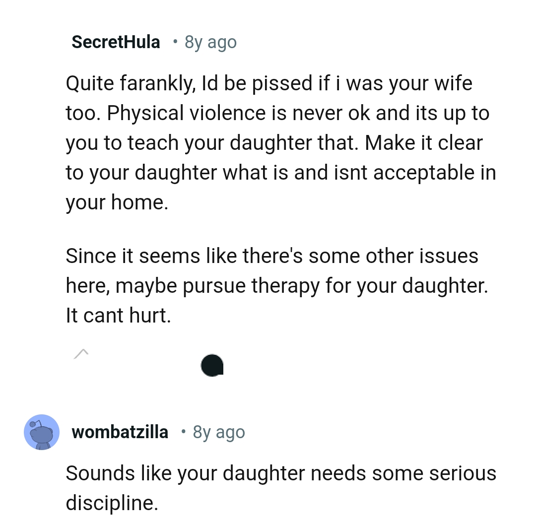 The OP should make it clear to his daughter what is and isn't acceptable