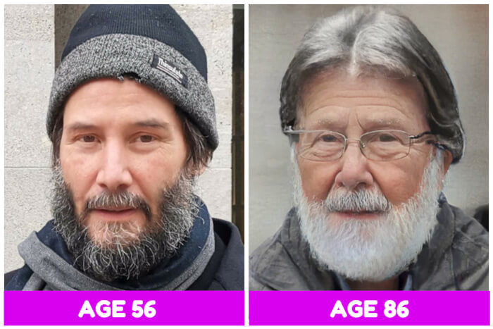 12. Keanu Reeves looks great with the beard still in his 80s. Thirty years later, he still looks good.