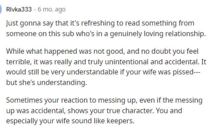 We have to agree that we are happy to see a good relationship here; although this situation wasn't ideal, it wasn't necessarily that bad either.