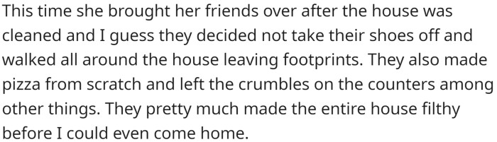 OP was upset by the mess and asked her stepdaughter to pay for the damages, or she would stop paying for her phone.