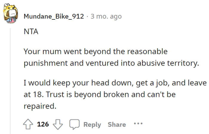 It was just too much of a punishment for a case that wasn’t even investigated.