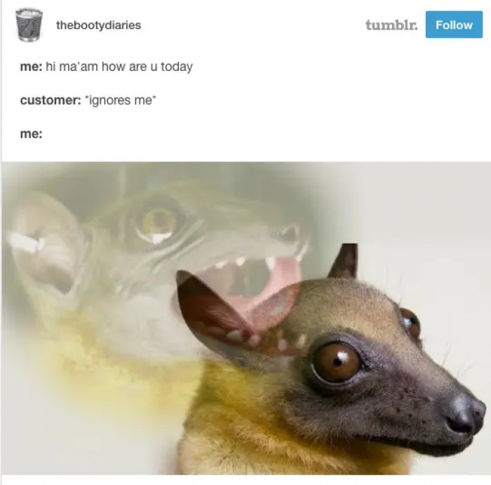 7. When a customer ignores your greetings