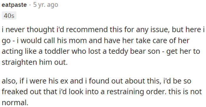 His behavior is far from normal.