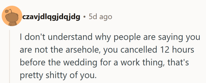 Forget cold feet, this was more like a last-minute flight out the door.