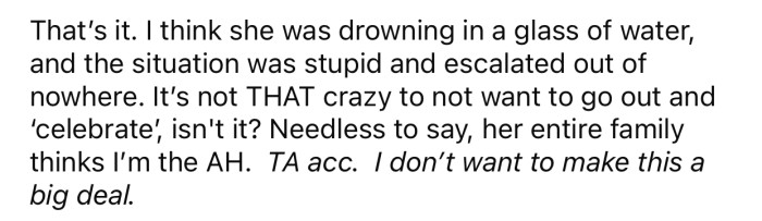 The situation escalated quickly, and OP doubted how he handled the situation.