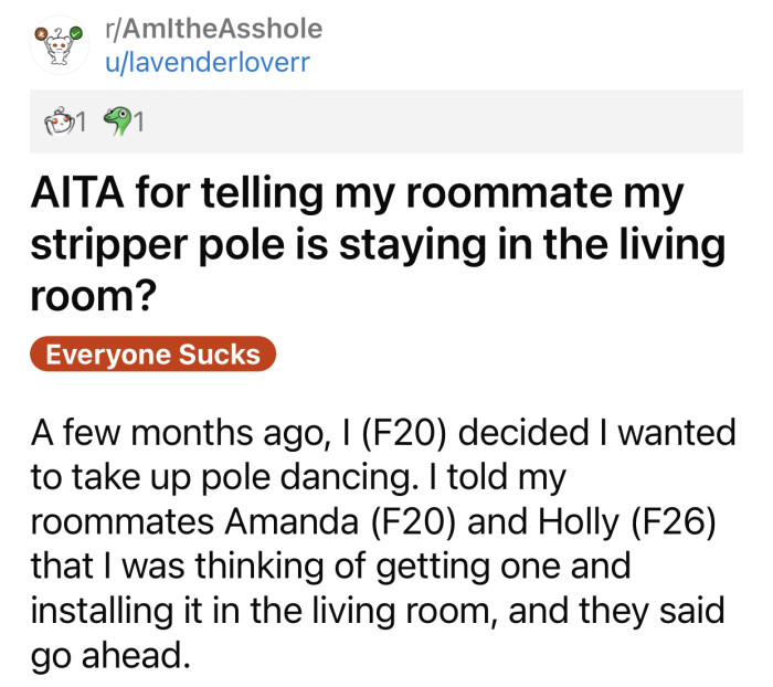 Here's the original post by Reddit user u/lavenderloverr: