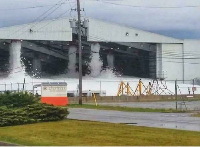 "A Fire On A Private Jet Hangar Triggered The Foam Extinguisher System"