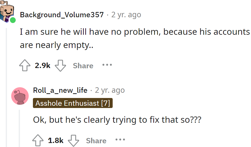 A Redditor said the boyfriend would probably agree