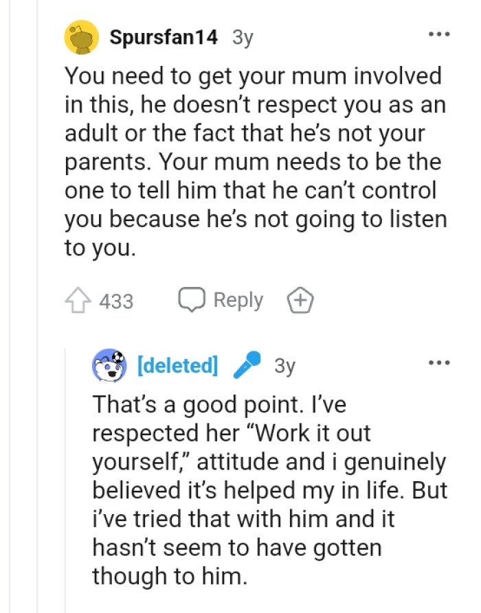 Your mom needs to be the one to tell him.