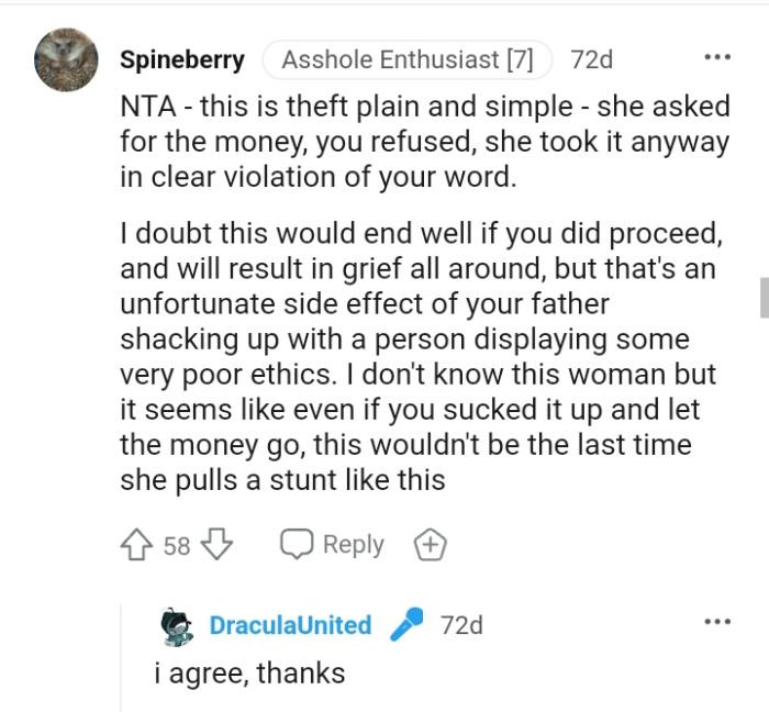 This Redditor doubts this will end well if OP proceeds.