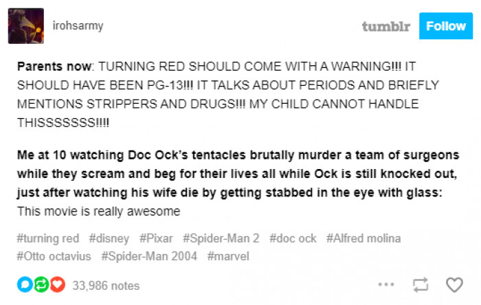 21) Turning Red should come with a warning!