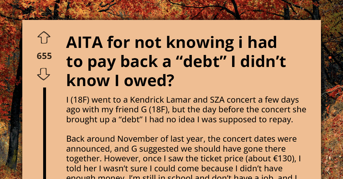 Teen's Concert Excitement Ends In Tears And Debt As Friend's Mom Demands Ticket Refund, Seeks Advice Online