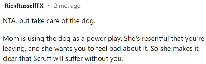 The bottom line is: using the dog in their power play is awful.