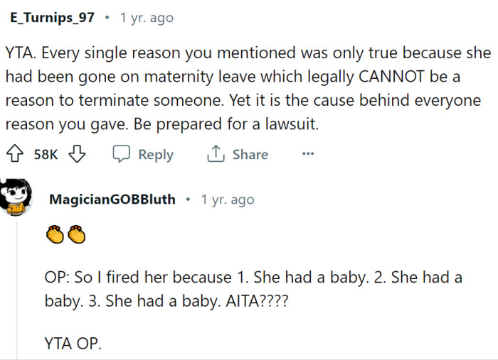 Redditors were not kind on OP: