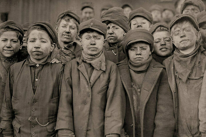 4. “Children after working in the mine.”