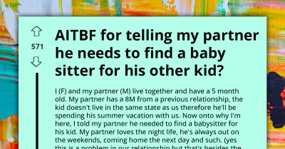 Woman Demands Partner Hire Babysitter For His Son While He Parties, But He Refuses Since She's Home