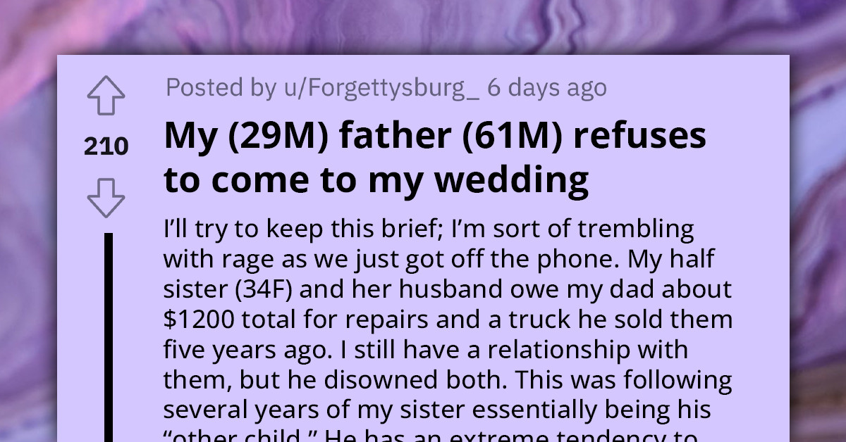 Reddit User Struggles with Dad's Ultimatum for Wedding Guests - He Won't Attend If His Daughter Comes