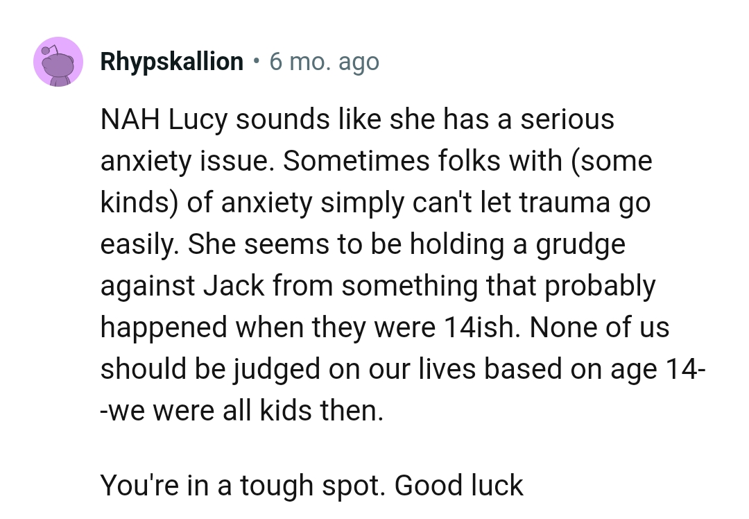 She seems to be holding a grudge against Jack