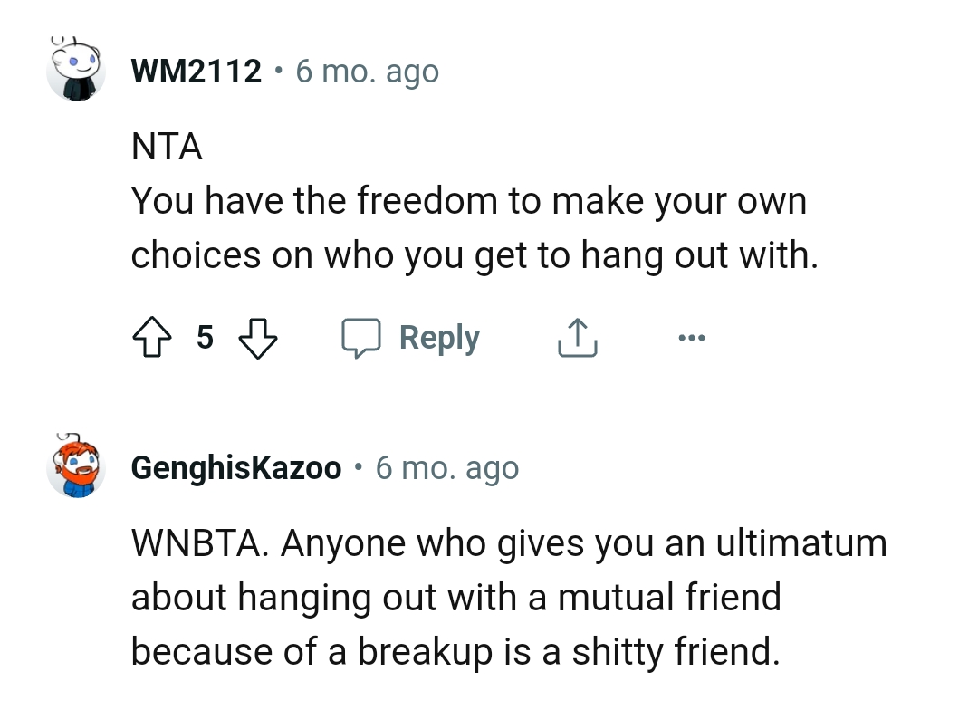 No friend should give you an ultimatum to hang out with them