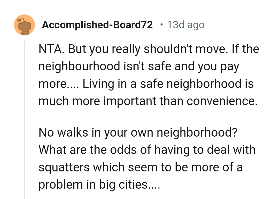 What are the odds of having to deal with squatters?