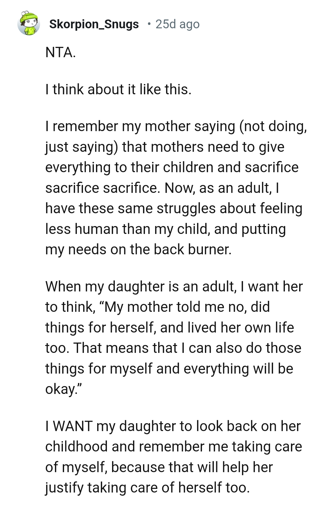 You can do things for yourself