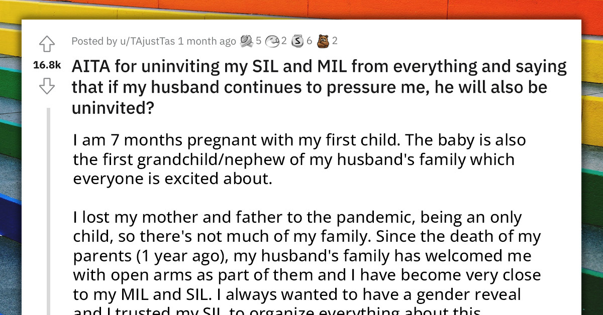 Redditor Uninvites Her In-Laws After They Ruin Her Gender Reveal Party