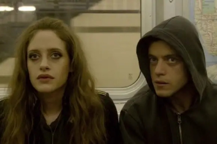 8. Elliot (Rami Malek) and Darlene Alderson (Carly Chaikin) from Mr. Robot