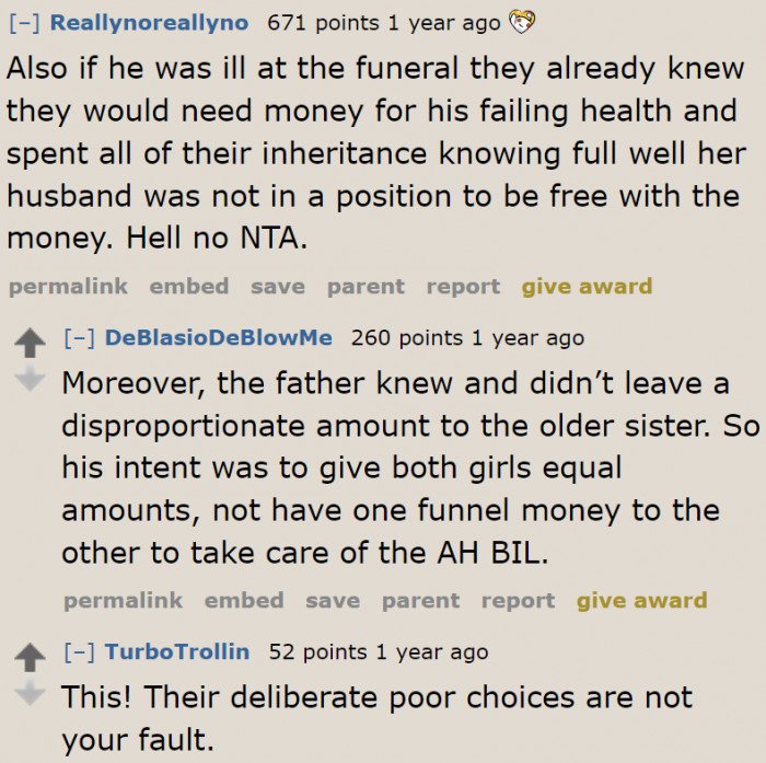 The situation led to this because of the older sister's poor life choices.