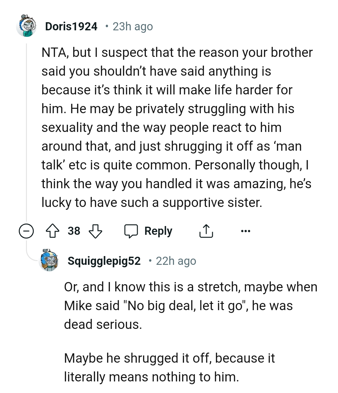 And the comments from other Redditors roll in...