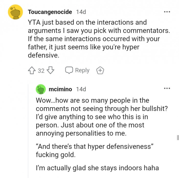 It just seems like you are hyper-defensive